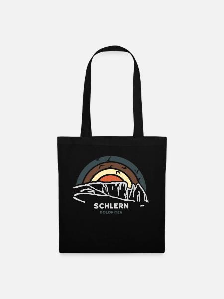 Sciliar Schlern Dolomiten Südtirol Italien Wandern - Stoffbeutel - Schwarz