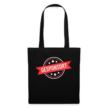 gesponsort - Stoffbeutel - Schwarz - Vorne