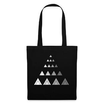 Triangles Forme Montagne Décoration Moderne - Sac en tissu - noir - Devant