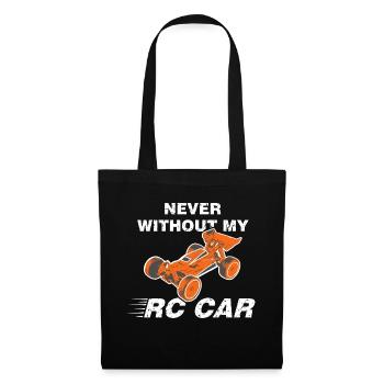 Never Without My RC Car - RC Auto Fan - Stoffbeutel - Schwarz - Vorne