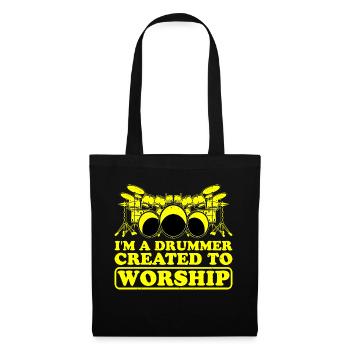 Je suis un batteur créé pour adorer 3 - Sac en tissu - noir - Devant