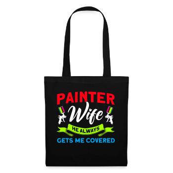 Vehicle painter He always gets me covered - Tote Bag - black - Front