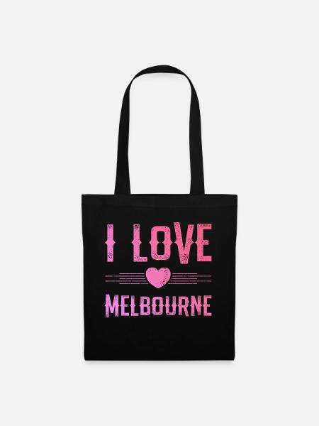I Love Melbourne - Stoffbeutel - Schwarz