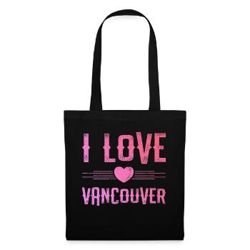 J’aime Vancouver - Sac en tissu - noir - Devant