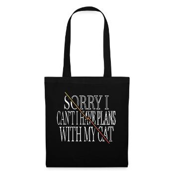 pet i love cats statement bday cat butt tshirts - Sac en tissu - noir - Devant