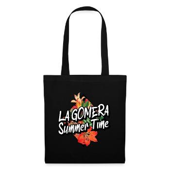 La Gomera Sommer Sonne Strand Meer Palmen - Stoffbeutel - Schwarz - Vorne