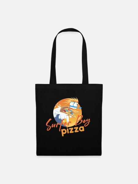 Surfer Boy Pizza - Der Pizzalieferant Surfer - Stoffbeutel - Schwarz