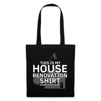 Démolition et rénovation de maisons - Sac en tissu - noir - Devant
