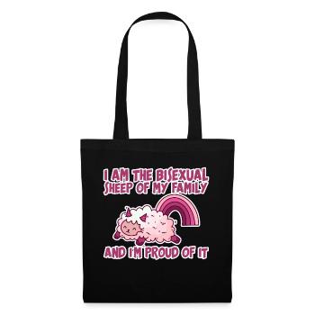 Je suis le mouton bisexué et j’en suis fier - Sac en tissu - noir - Devant