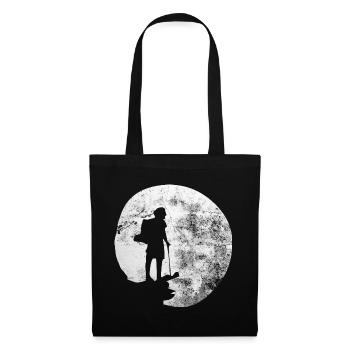 Moon - Hiking - (12) - Tote Bag - black - Front