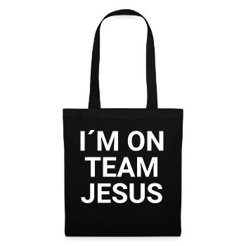 Don chrétien Je fais partie de l’équipe Jésus - Sac en tissu - noir - Devant