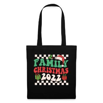 Familienweihnacht 2022 Familie Passender Weihnachtspyjama - Stoffbeutel - Schwarz - Vorne