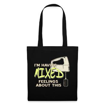 J’ai des sentiments mitigés à propos de cette cuisson rétro - Sac en tissu - noir - Devant