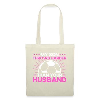 Sohn Sportfan Mutter Geschenk - Stoffbeutel - Natur - Vorne