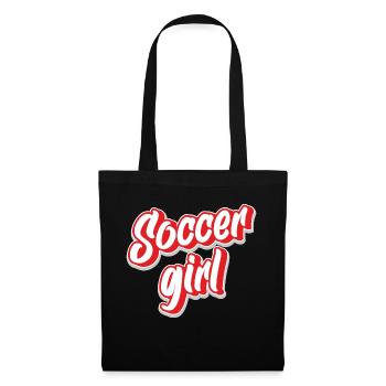 soccergirl - Stoffbeutel - Schwarz - Vorne