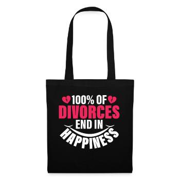 100% of divorces end in happiness divorcee men wo - Tote Bag - black - Front