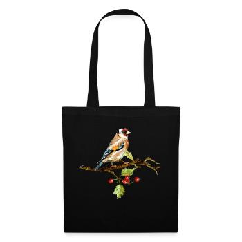 Bunter Vogel - Stoffbeutel - Schwarz - Vorne