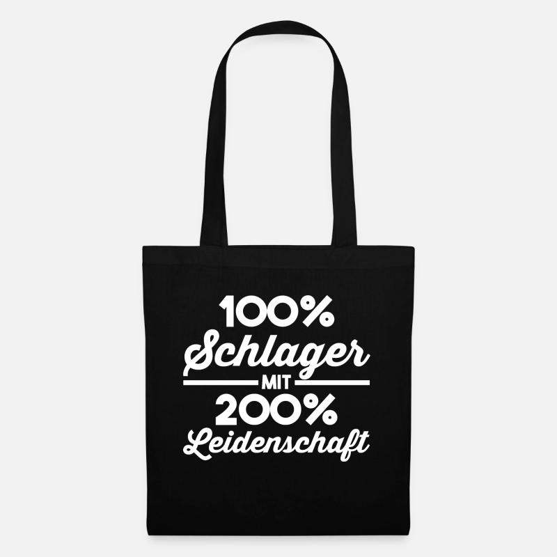 Musik Musiker Schlager - Stoffbeutel - Schwarz