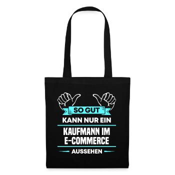 Kaufmann im E-Commerce Design für stolze Profis - Stoffbeutel - Schwarz - Vorne