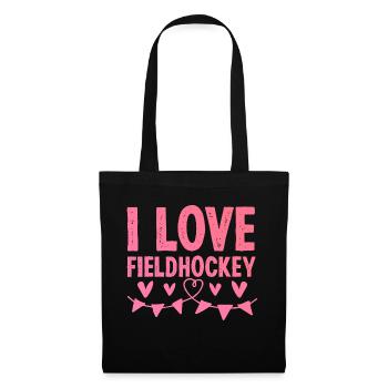 I love field hockey - Tote Bag - black - Front