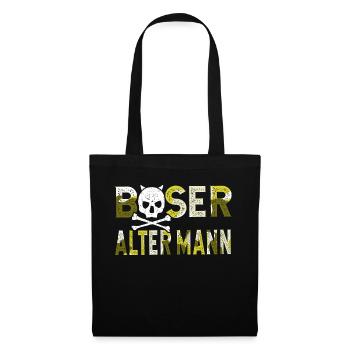 Böser Alter Mann - Stoffbeutel - Schwarz - Vorne