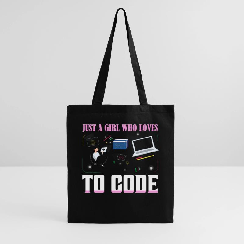 Juste une fille qui aime coder un logiciel de codage Sac en tissu