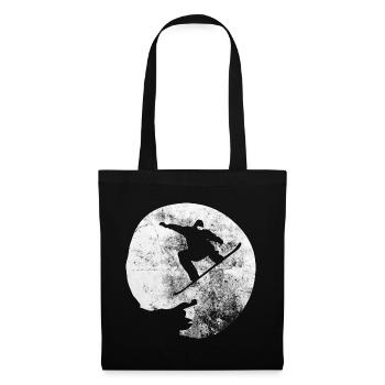 Moon - Snowboarding - (4) - Tote Bag - black - Front
