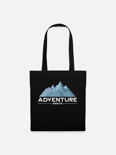 Adventure awaits - Tote Bag - black