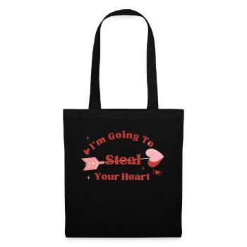 Cute Playful Valentine Day Quote - Tote Bag - black - Front