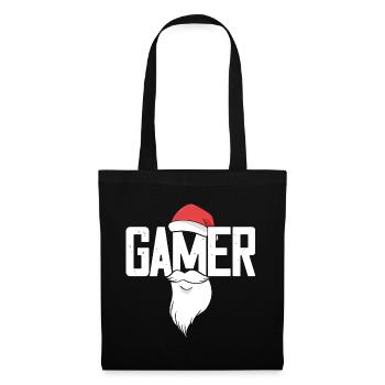 Gaming Santa Santa Beard Beard Gamer - Tote Bag - black - Front