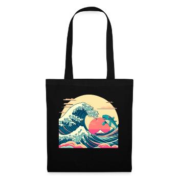 Requin Vague - Sac en tissu - noir - Devant