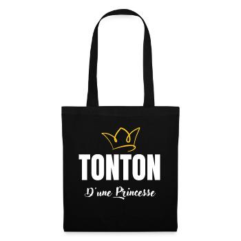 tonton d'une princesse - Sac en tissu - noir - Devant