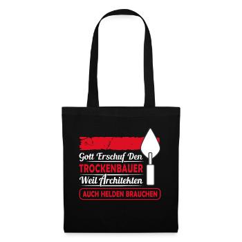 Trockenbaumonteur Trockenbauer Handwerker - Stoffbeutel - Schwarz - Vorne