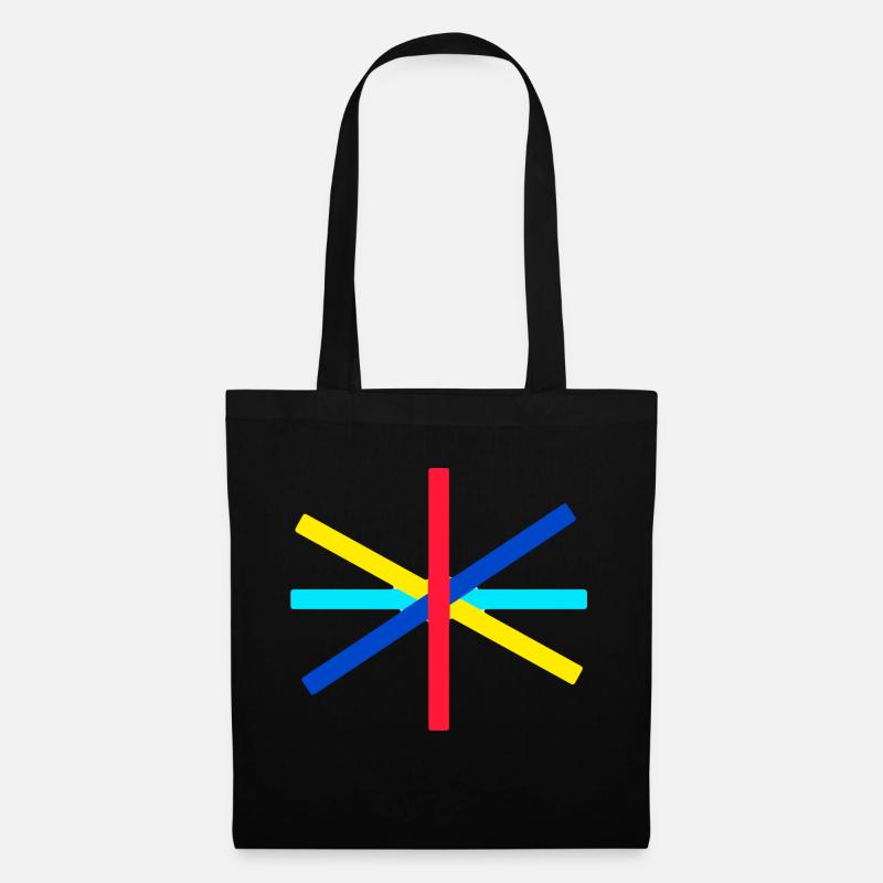 Regenbogen Kreis - Stoffbeutel - Schwarz