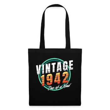 Chemise vintage 1942 pour homme femme 81 ans 81st - Sac en tissu - noir - Devant