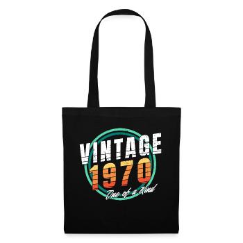 Vintage 1970 Hemd für Herren Frauen 53 Jahre 53. - Stoffbeutel - Schwarz - Vorne