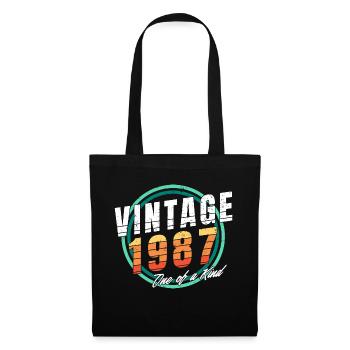 Vintage 1987 Hemd für Herren Frauen 36 Jahre alt 36. - Stoffbeutel - Schwarz - Vorne