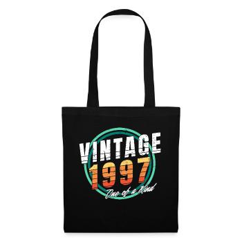 Vintage 1997 Shirt für Herren Frauen 26 Jahre alt 26. - Stoffbeutel - Schwarz - Vorne
