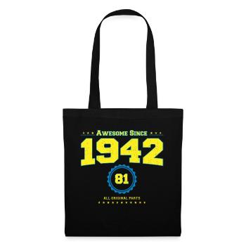 Awesome 1942 Shirt für Männer Frauen 81 Jahre alt 81. - Stoffbeutel - Schwarz - Vorne