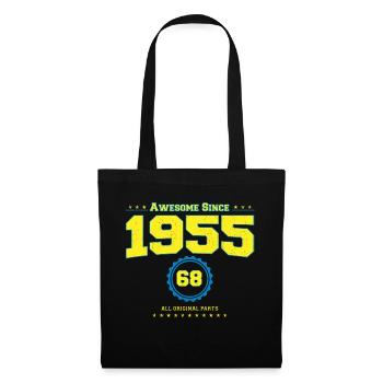 Awesome 1955 Shirt für Männer Frauen 68 Jahre alt 68. - Stoffbeutel - Schwarz - Vorne