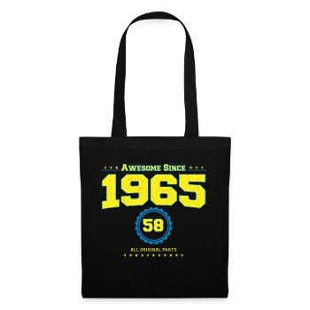 Awesome 1965 Shirt für Männer Frauen 58 Jahre alt 58. - Stoffbeutel - Schwarz - Vorne