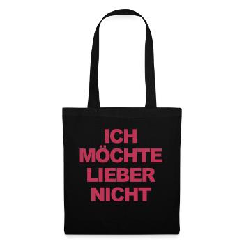Bartleby der Schreiber - Ich möchte lieber nicht - Stoffbeutel - Schwarz - Vorne