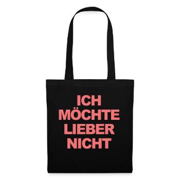 Bartleby der Schreiber - Ich möchte lieber nicht - Stoffbeutel - Schwarz - Vorne