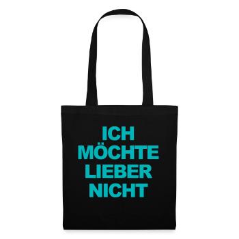 Bartleby der Schreiber - Ich möchte lieber nicht - Stoffbeutel - Schwarz - Vorne