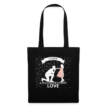Vater und Tochter. Erste Liebe.Father and Daughter - Stoffbeutel - Schwarz - Vorne