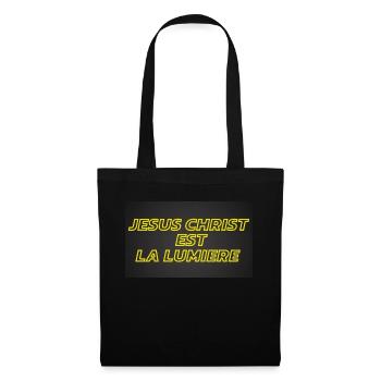 Jésus christ est la lumière - Sac en tissu - noir - Devant