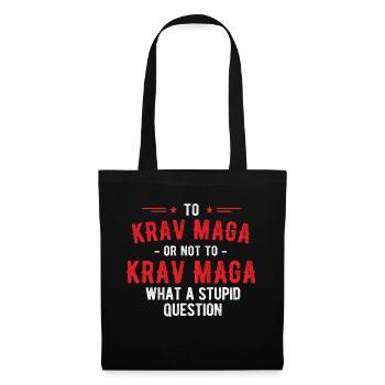 Israelischer Kampfsport Krav Maga - Stoffbeutel - Schwarz - Vorne
