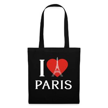 Franzose Paris Frankreich Französisch - Stoffbeutel - Schwarz - Vorne