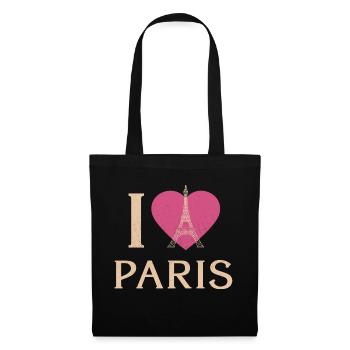 Franzose Paris Frankreich Französisch - Stoffbeutel - Schwarz - Vorne