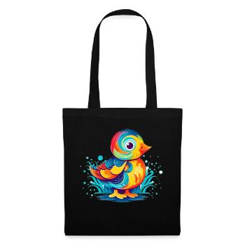 Colorful minimalist duck perfect as a gift - Tote Bag - black - Front